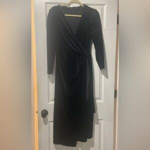 Black velvet dress